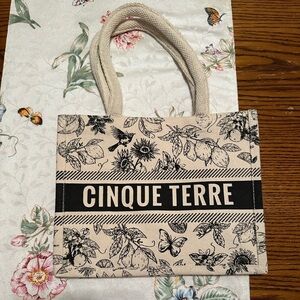 Black and Cream Tote Bag